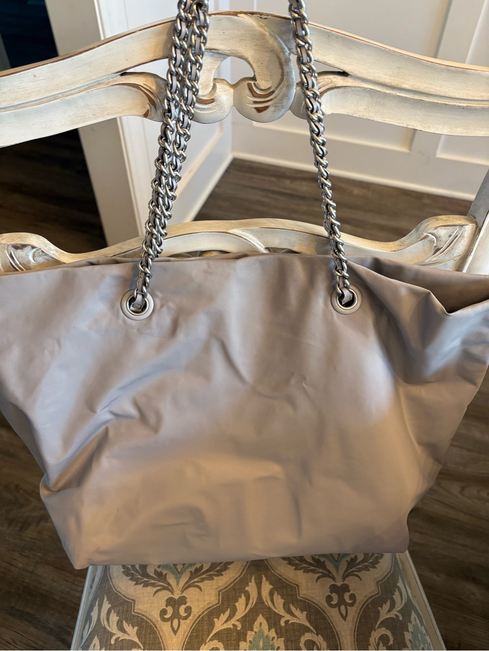 Tory Burch grey Nylon Chain-Handle Tote - Picture 2 of 6